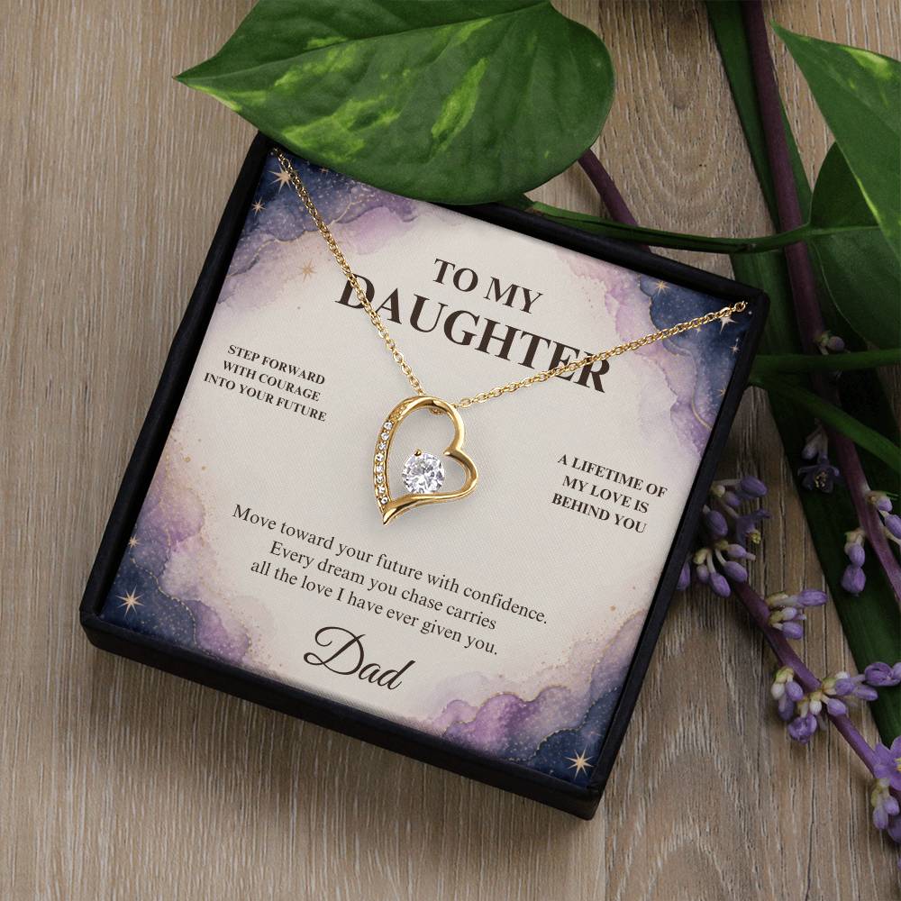 C36 - Every Step You Take Into Your Future Carries A Lifetime Of My Love Behind You - Forever Love Necklace