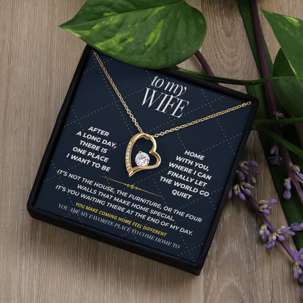 S106 - You’re The Reason I Look Forward To Home – Forever Love Necklace From Husband