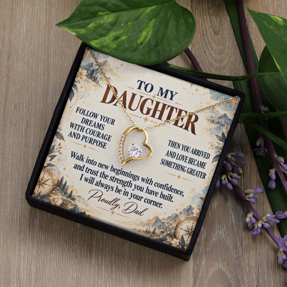 C334 - When You Feel Lost Remember The Love That Raised You Will Always Help Guide You Home - Forever Love Necklace