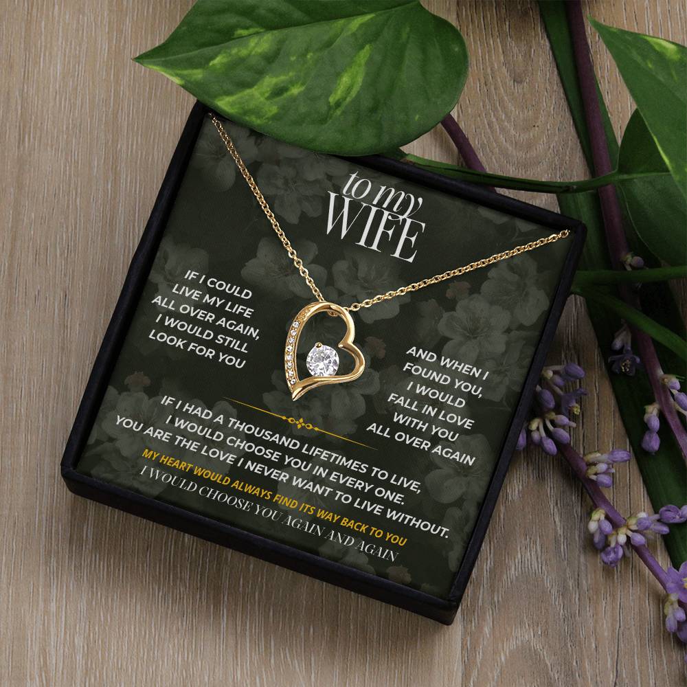 S77 - I’d Choose You In Every Lifetime – Forever Love Necklace From Husband