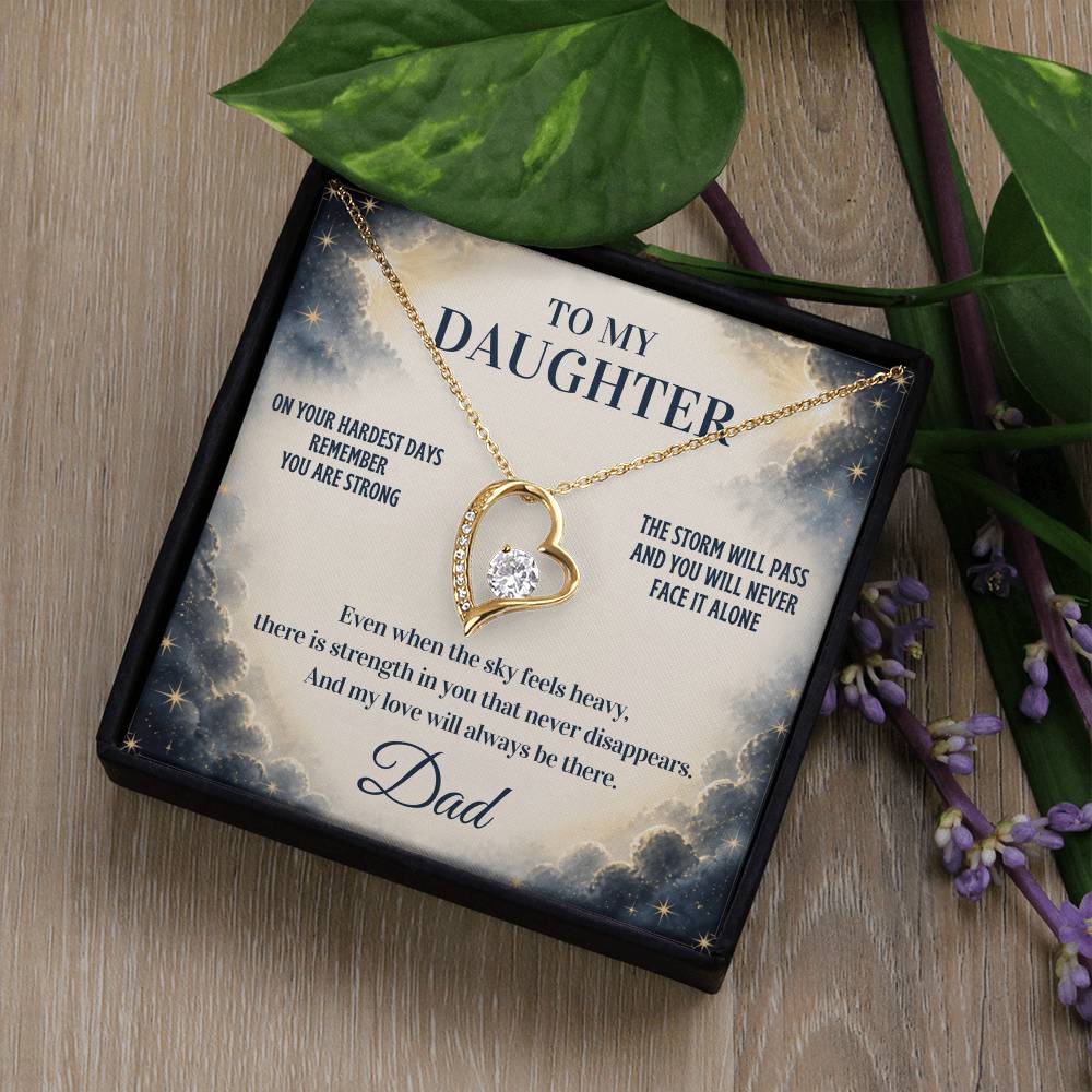 C13 - Even On Your Hardest Days Remember You Are Stronger Than You Think And Never Alone - Forever Love Necklace