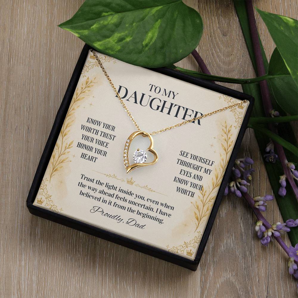 C110 - My Greatest Wish Is That You Always Know Your Worth And Never Settle For Less - Forever Love Necklace