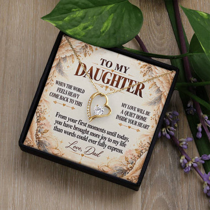 C347 - May You Never Outgrow The Truth That You Are Deeply Loved Completely Valued And Forever My Daughter - Forever Love Necklace