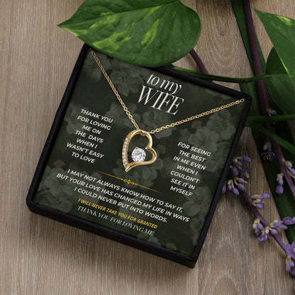 S81 - Thank You For Loving Me – Forever Love Necklace From Husband