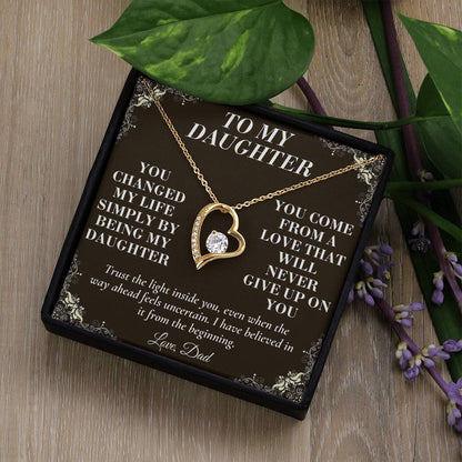 C195 - I Will Always Celebrate The Woman You Become And Treasure The Little Girl You Were - Forever Love Necklace