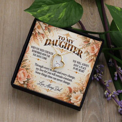 C408 - When You Need Strength Remember You Come From A Love That Never Gives Up On You - Forever Love Necklace