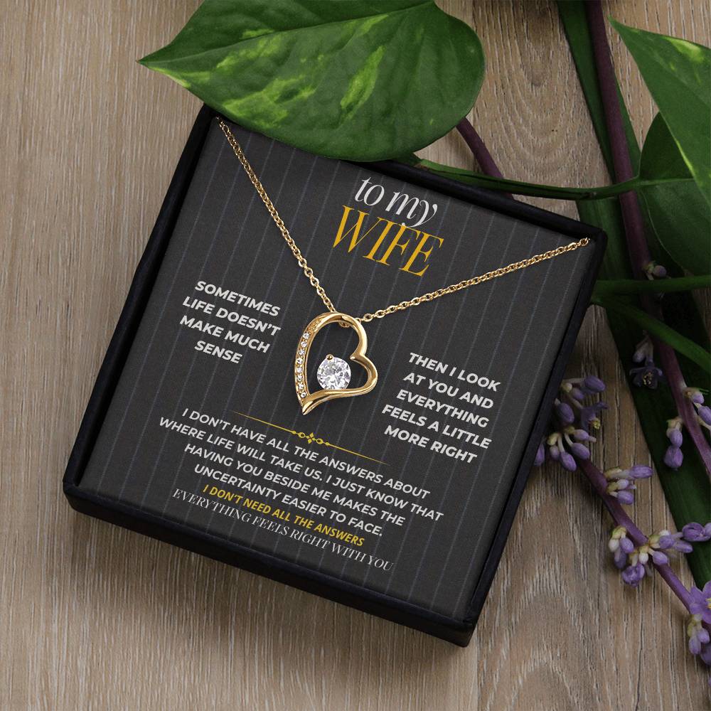S183 - You’re The One Who Makes Everything Feel Right – Forever Love Necklace From Husband