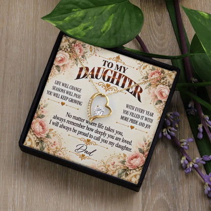 C436 - Every Step You Take Into Your Future Carries A Lifetime Of My Love Behind You - Forever Love Necklace