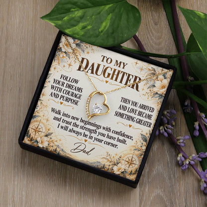 C284 - When You Feel Lost Remember The Love That Raised You Will Always Help Guide You Home - Forever Love Necklace