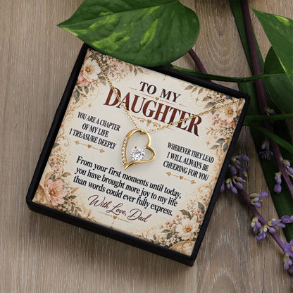 C338 - The Strong Woman You Are Becoming Will Always Remind Me Of The Little Girl I Adore - Forever Love Necklace