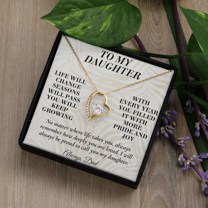 C186 - Every Step You Take Into Your Future Carries A Lifetime Of My Love Behind You - Forever Love Necklace