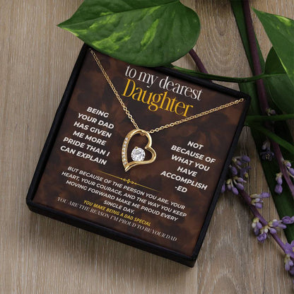 S256 - You Are The Reason I’m Proud To Be A Dad – Forever Love Necklace From Dad