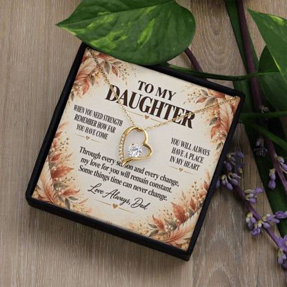 C208 - When You Need Strength Remember You Come From A Love That Never Gives Up On You - Forever Love Necklace