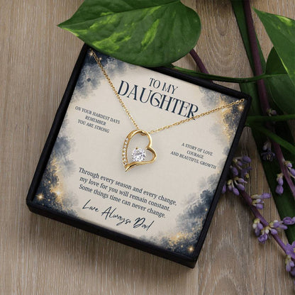 C88 - The Strong Woman You Are Becoming Will Always Remind Me Of The Little Girl I Adore - Forever Love Necklace