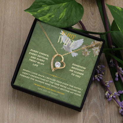 S137 - I’m Thankful Life Led Me To You – Forever Love Necklace From Husband