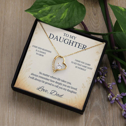 C91 - My Arms May Not Always Reach You But My Love Will Never Stop Holding You - Forever Love Necklace