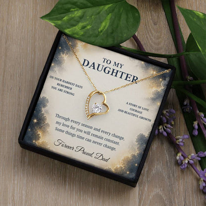 C63 - Even On Your Hardest Days Remember You Are Stronger Than You Think And Never Alone - Forever Love Necklace