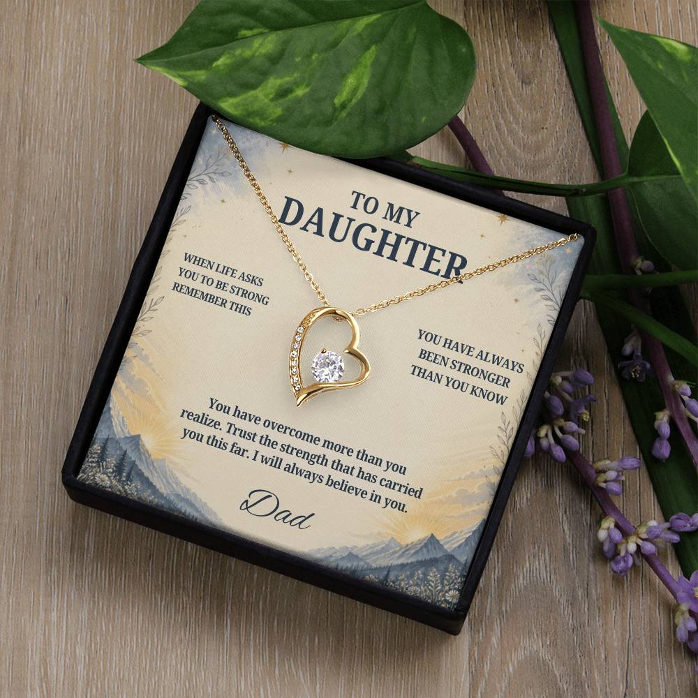 C46 - When Life Asks You To Be Strong Remember You Have Always Been Stronger Than You Know - Forever Love Necklace