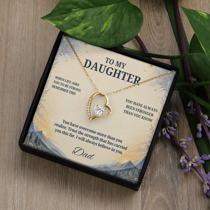 C46 - When Life Asks You To Be Strong Remember You Have Always Been Stronger Than You Know - Forever Love Necklace
