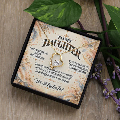 C493 - Wherever Tomorrow Leads You Remember You Have Already Made Your Dad Incredibly Proud - Forever Love Necklace