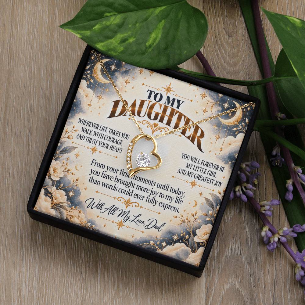 C477 - No Matter How Much You Grow There Will Always Be A Little Girl I Love Beyond Words - Forever Love Necklace
