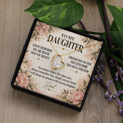 C276 - Grow With Grace Live With Courage And Always Remember Where Your Strength Began - Forever Love Necklace