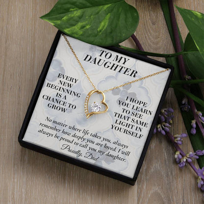 C166 - May Every New Beginning Remind You That Dad Will Always Stand Behind You - Forever Love Necklace