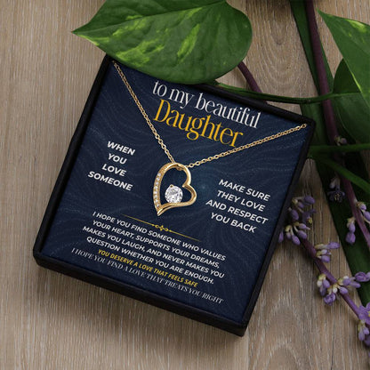 S279 - I Hope You Find Someone Who Treats You Right – Forever Love Necklace From Dad