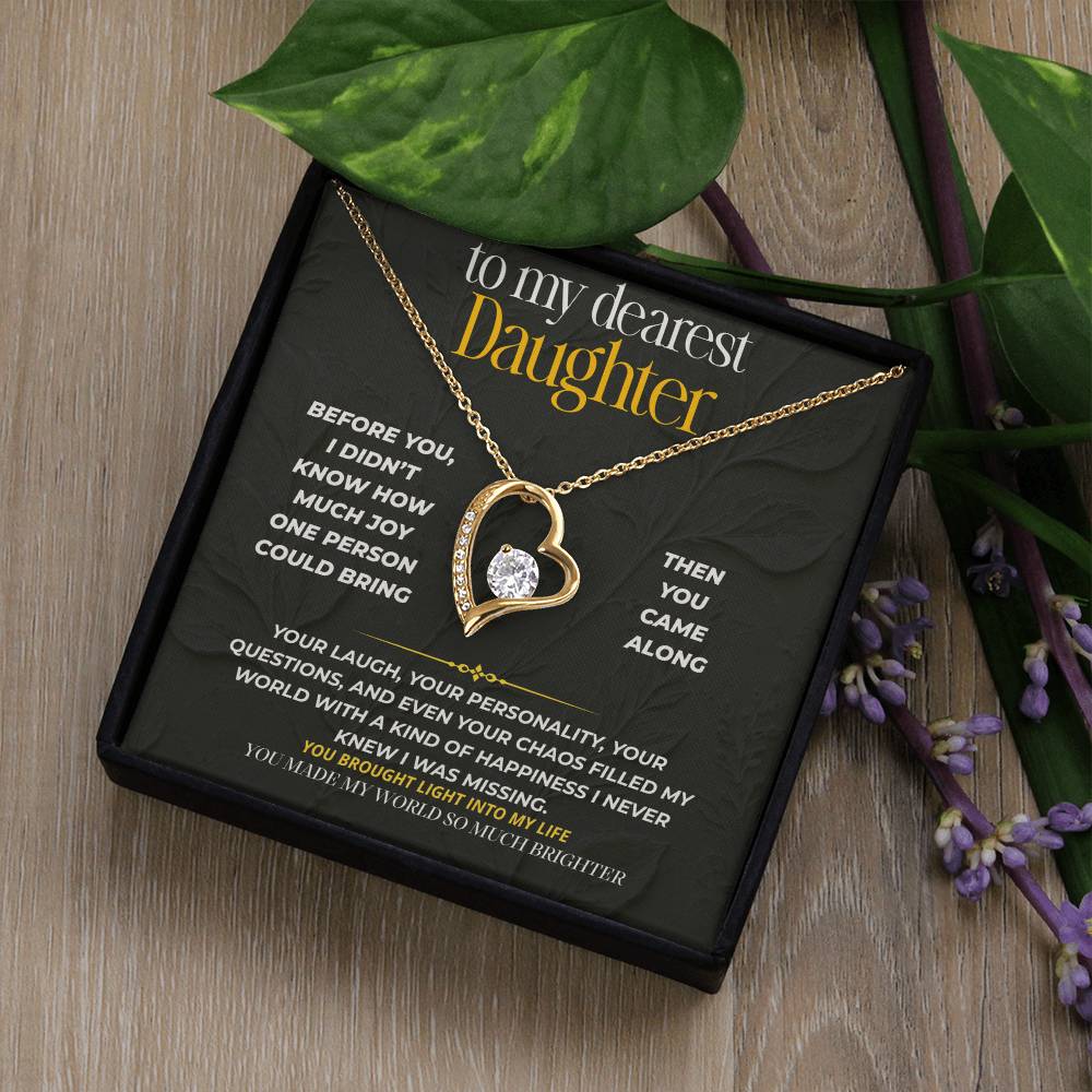 S239 - You Made My World Brighter – Forever Love Necklace From Dad
