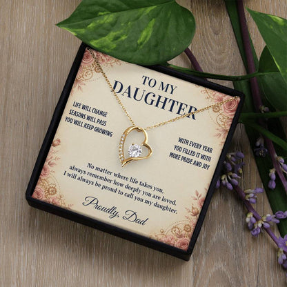 C86 - Every Step You Take Into Your Future Carries A Lifetime Of My Love Behind You - Forever Love Necklace