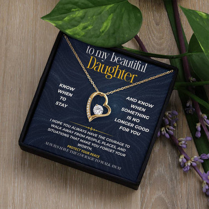 S273 - I Hope You Always Have The Courage To Walk Away – Forever Love Necklace From Dad