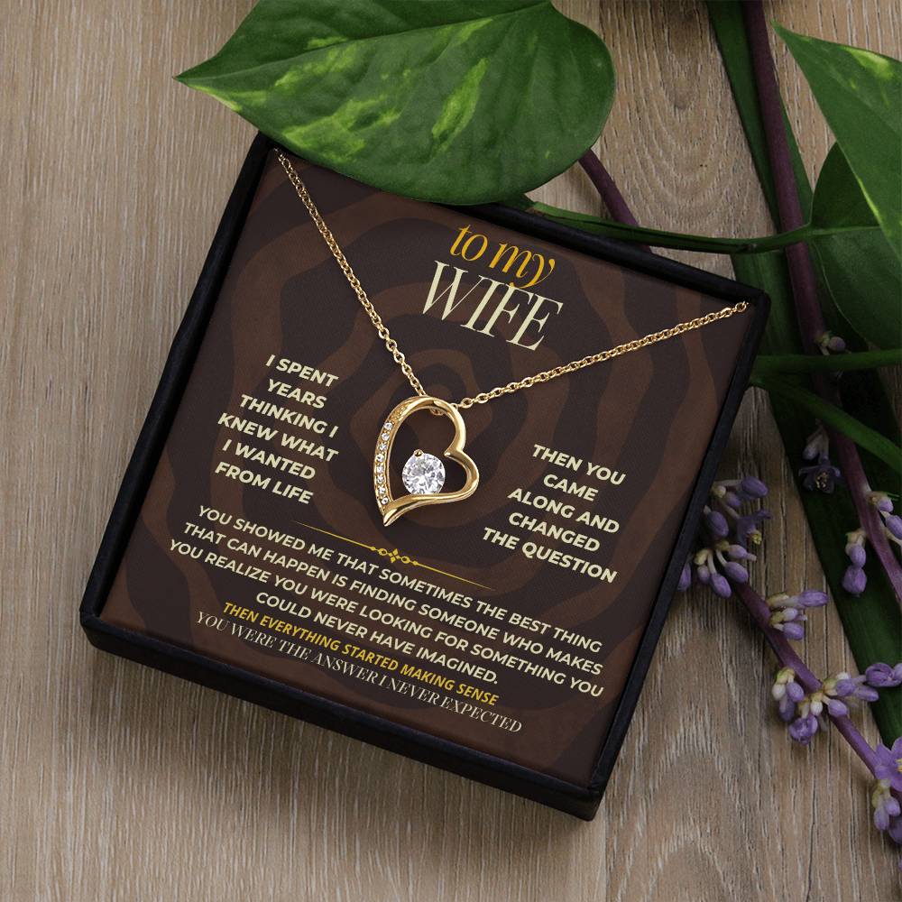 S165 - You Are The Answer I Never Knew I Needed – Forever Love Necklace From Husband