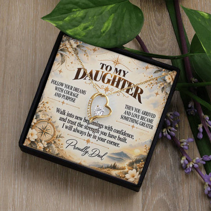 C335 - Never Measure Your Worth By The World Because To Your Dad You Have Always Been Priceless - Forever Love Necklace