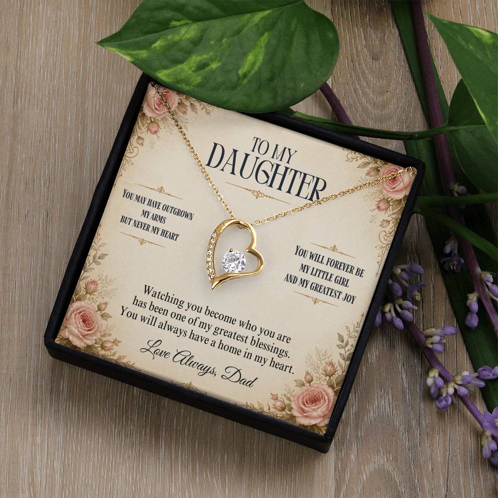 C4 - You Will Forever Be My Little Girl And One Of The Greatest Blessings Of My Life - Forever Love Necklace