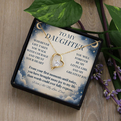 C277 - No Matter How Much You Grow There Will Always Be A Little Girl I Love Beyond Words - Forever Love Necklace