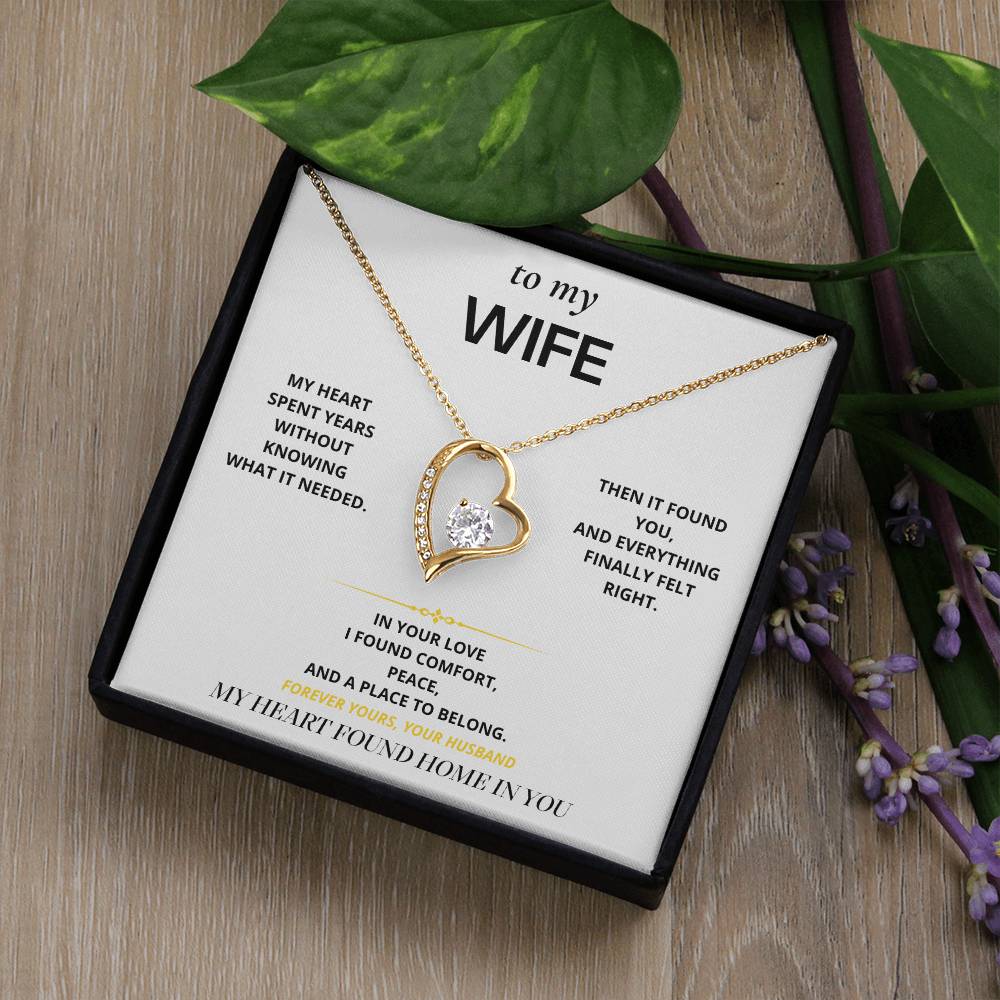 S20 - My Heart Found Home – Forever Love Necklace From Husband