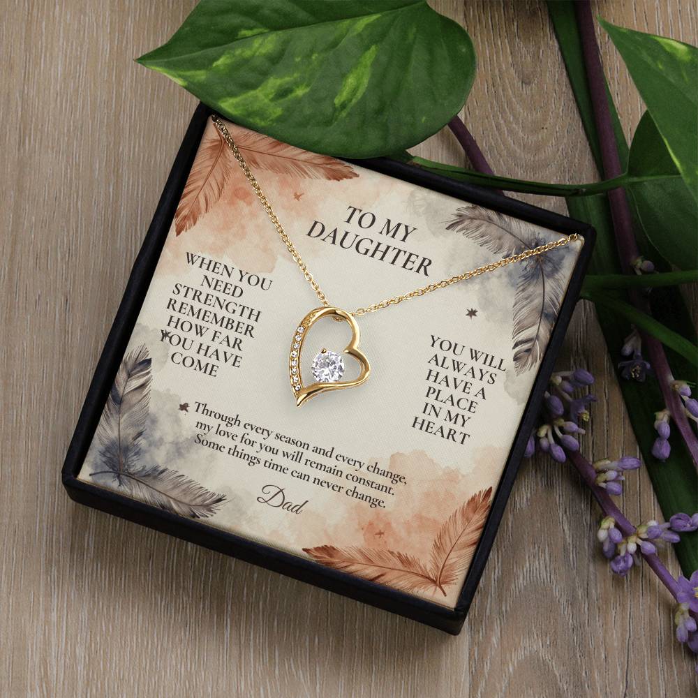 C108 - When You Need Strength Remember You Come From A Love That Never Gives Up On You - Forever Love Necklace