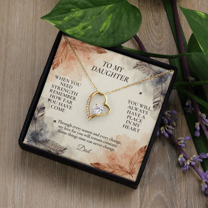 C108 - When You Need Strength Remember You Come From A Love That Never Gives Up On You - Forever Love Necklace