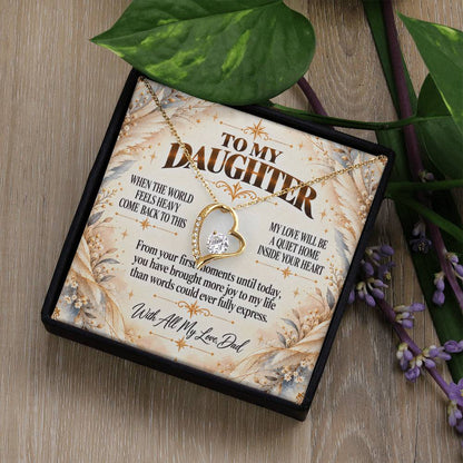 C397 - May You Never Outgrow The Truth That You Are Deeply Loved Completely Valued And Forever My Daughter - Forever Love Necklace