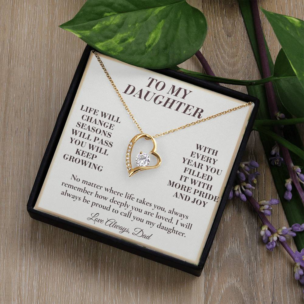 C136 - Every Step You Take Into Your Future Carries A Lifetime Of My Love Behind You - Forever Love Necklace