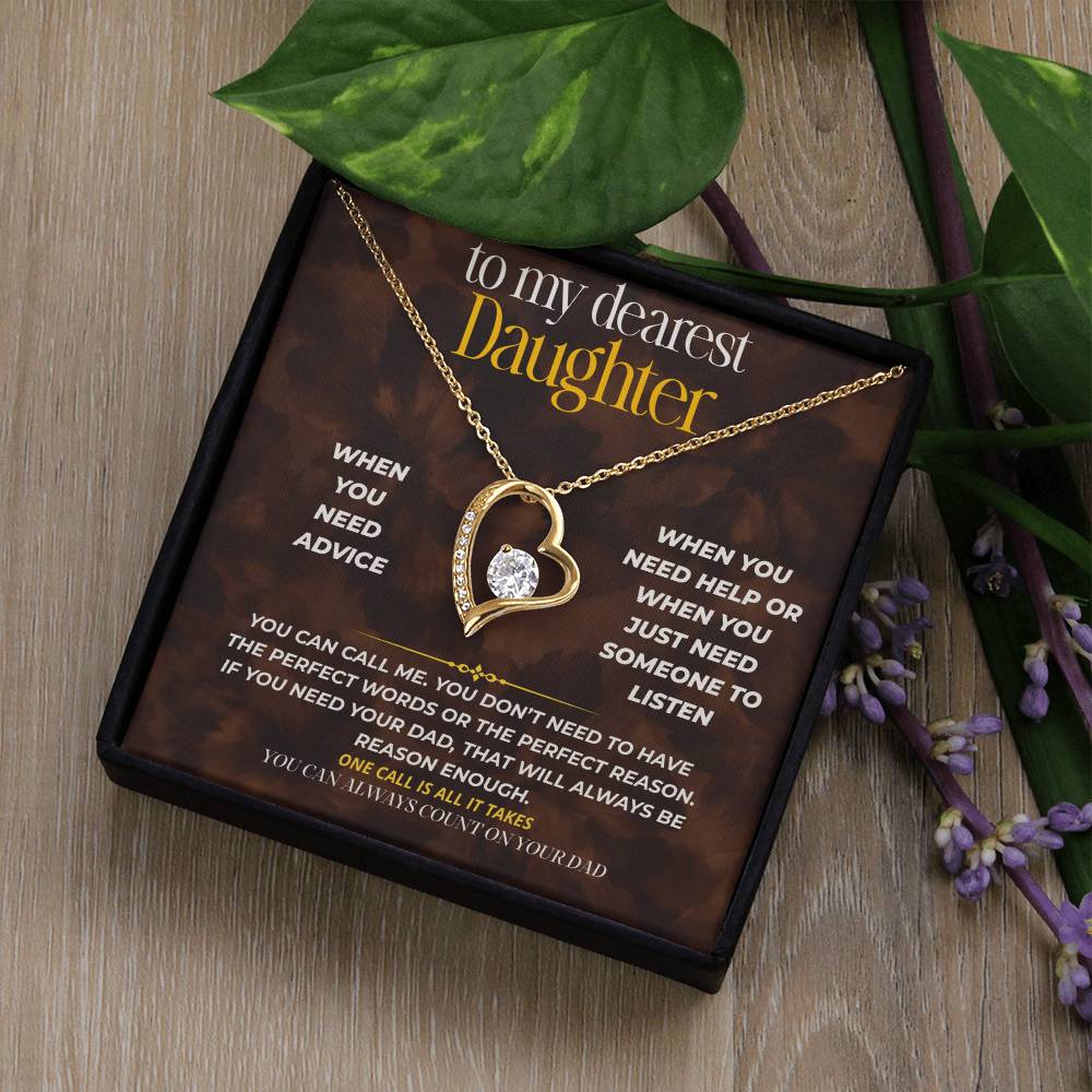 S258 - You Can Always Count On Your Dad – Forever Love Necklace From Dad