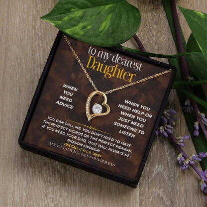 S258 - You Can Always Count On Your Dad – Forever Love Necklace From Dad
