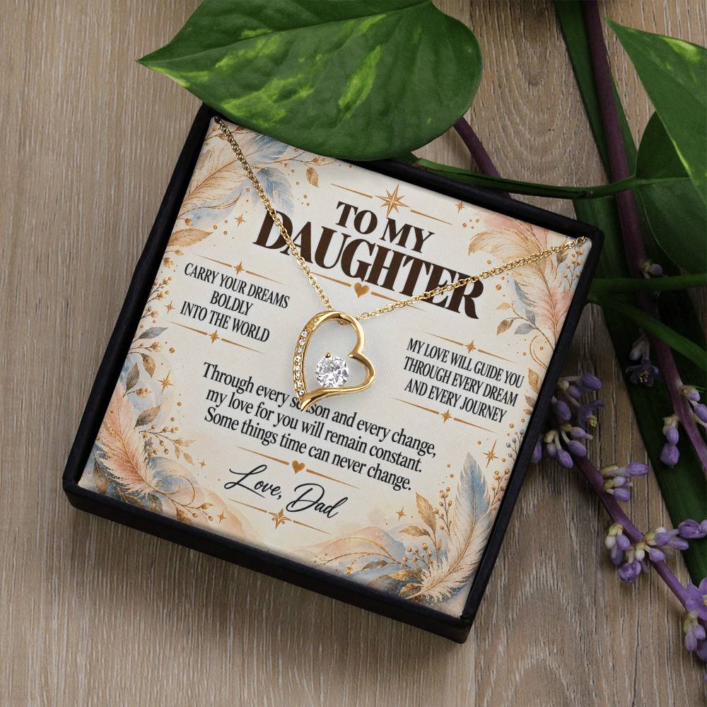 C243 - Wherever Tomorrow Leads You Remember You Have Already Made Your Dad Incredibly Proud - Forever Love Necklace
