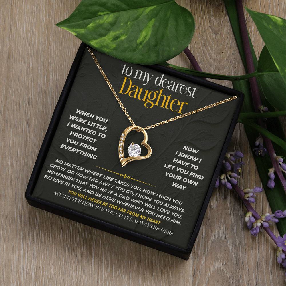 S200 - No Matter How Far Life Takes You – Forever Love Necklace From Dad