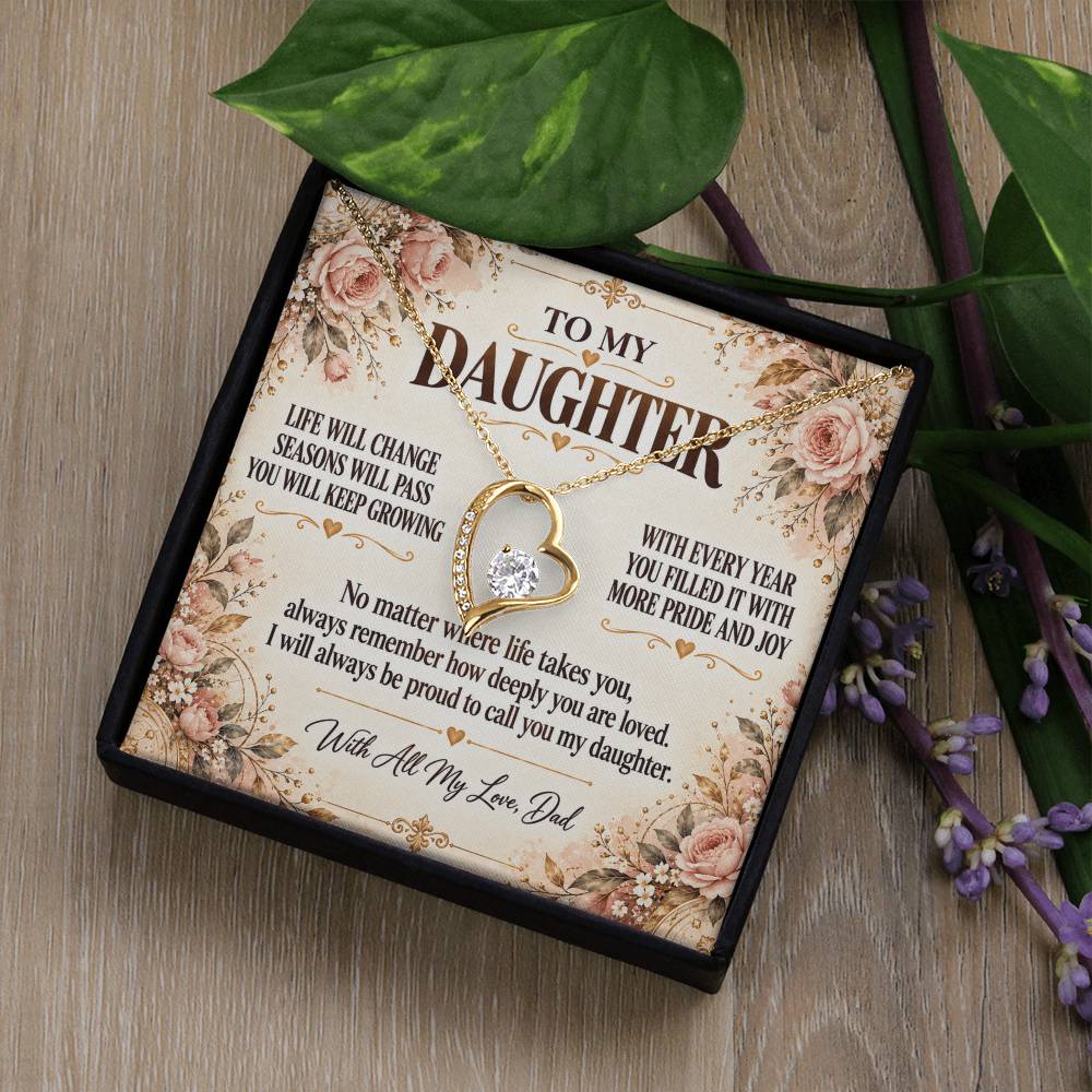 C261 - Life May Change Around You But My Love For You Will Always Remain Constant - Forever Love Necklace