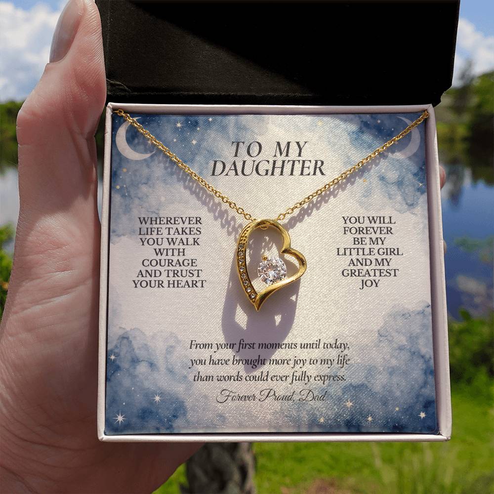 C127 - No Matter How Much You Grow There Will Always Be A Little Girl I Love Beyond Words - Forever Love Necklace