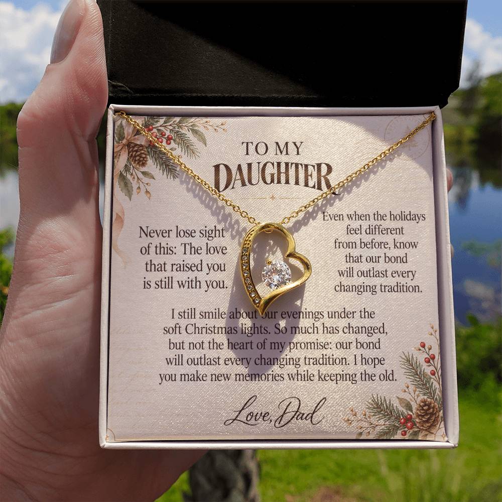 C559 - The Christmas Lights We Shared And A Memory That Time Cannot Take Away - Forever Love Necklace