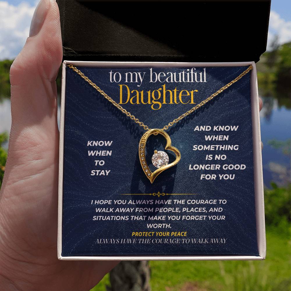 S273 - I Hope You Always Have The Courage To Walk Away – Forever Love Necklace From Dad