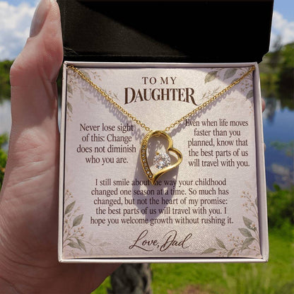 C684 - The Seasons Of Growing Up And A Memory That Time Cannot Take Away - Forever Love Necklace