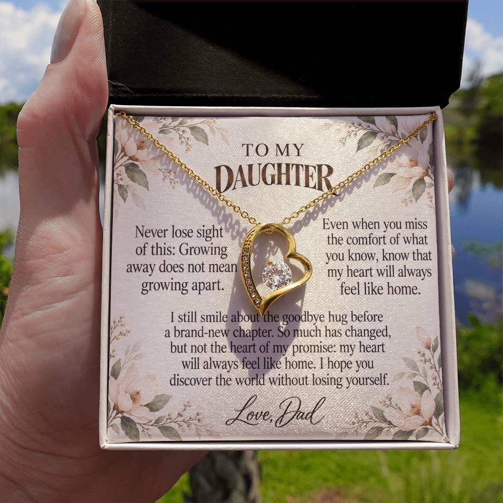 C544 - The Day You Left For College And A Memory That Time Cannot Take Away - Forever Love Necklace